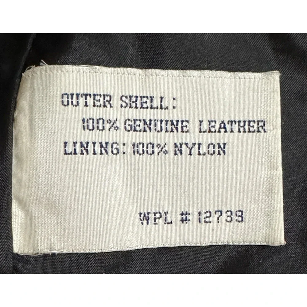 Vintage‎ Fitz-Wright Womens Leather Coat Large Black Mid-Length Heavy EUC